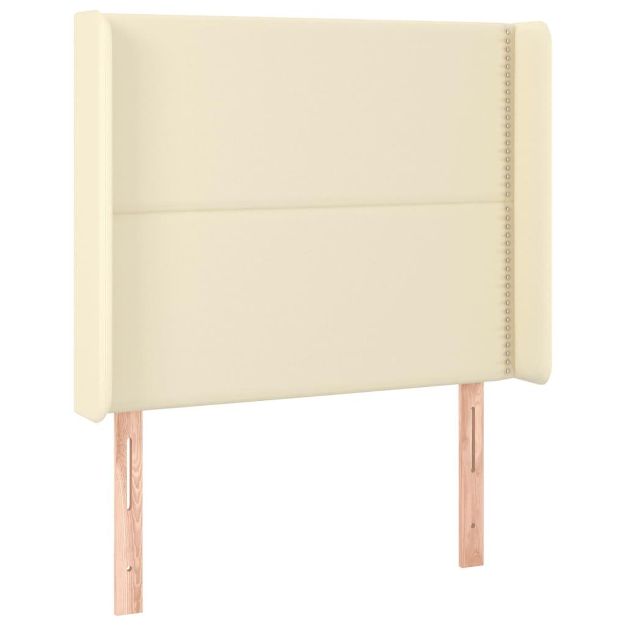 Voir la diapositive 3 : VIDAXL Tete de lit a LED Creme 83x16x118/128 cm Similicuir