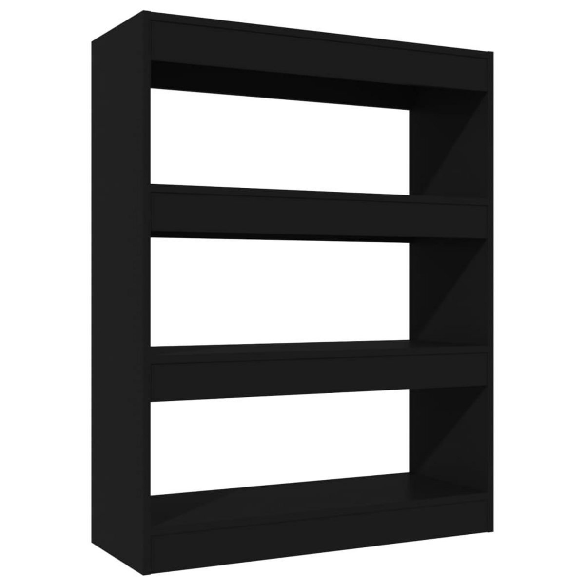 VIDAXL Bibliotheque/Cloison Noir 80x30x103 cm Bois d'ingenierie