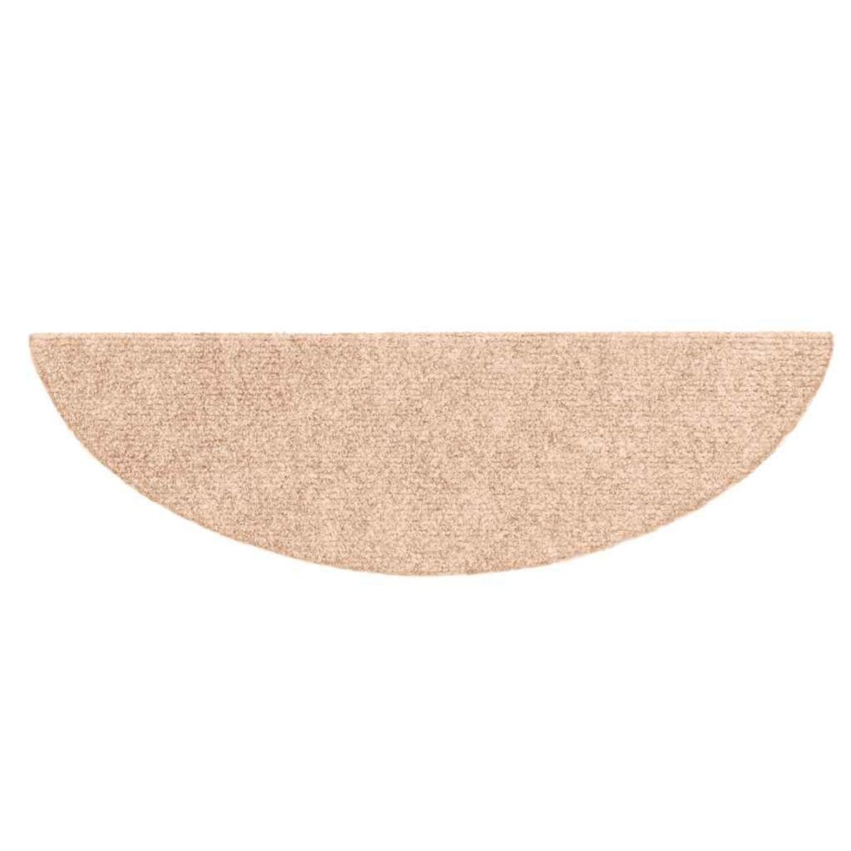 VIDAXL Tapis d'escalier autocollant 20 pcs creme 56x17x3 cm
