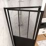 Voir la diapositive 2 : Aurlane Porte de douche FABRIK 90 PIVOTANTE 90 X 200 X 6 cm