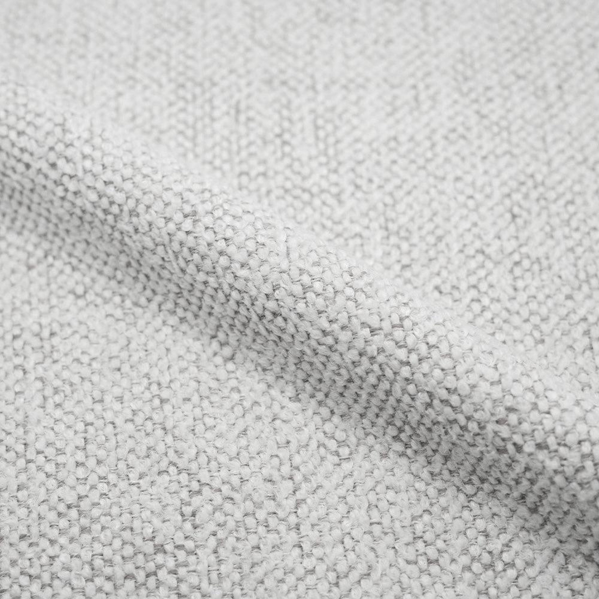 Voir la diapositive 3 : MAISON PAVANE Lot de 2 chaises en tissu texturé greige, pieds en métal-Aura