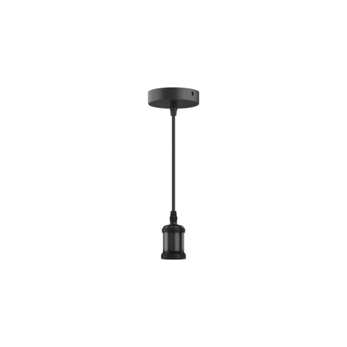  Suspension luminaire style antique XXCELL - noir mat - E27 - 1m
