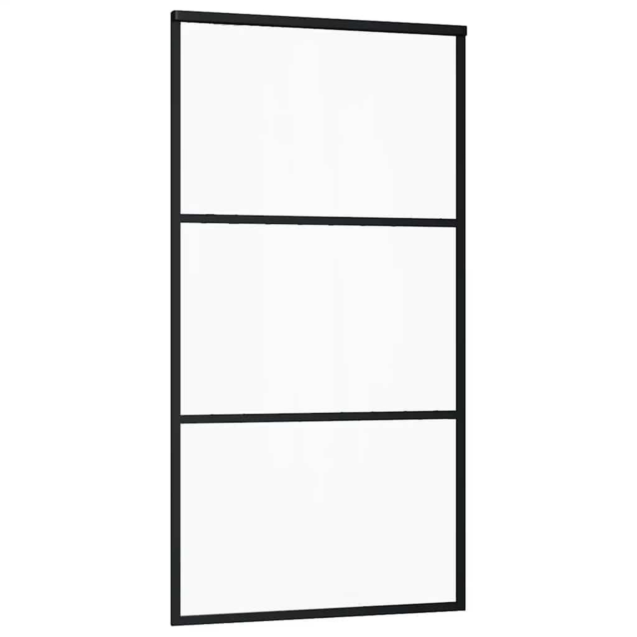 Voir la diapositive 5 : VIDAXL Porte coulissante kit de quincaillerie noir 102x205cm verre ESG