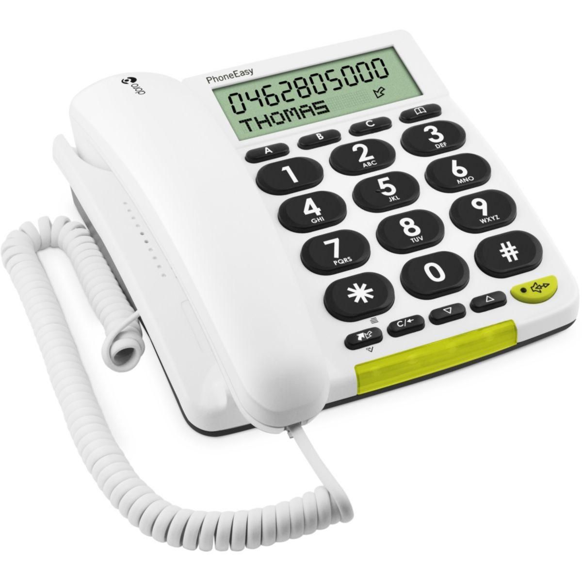 Doro Téléphone filaire Phone Easy 312CS Blanc