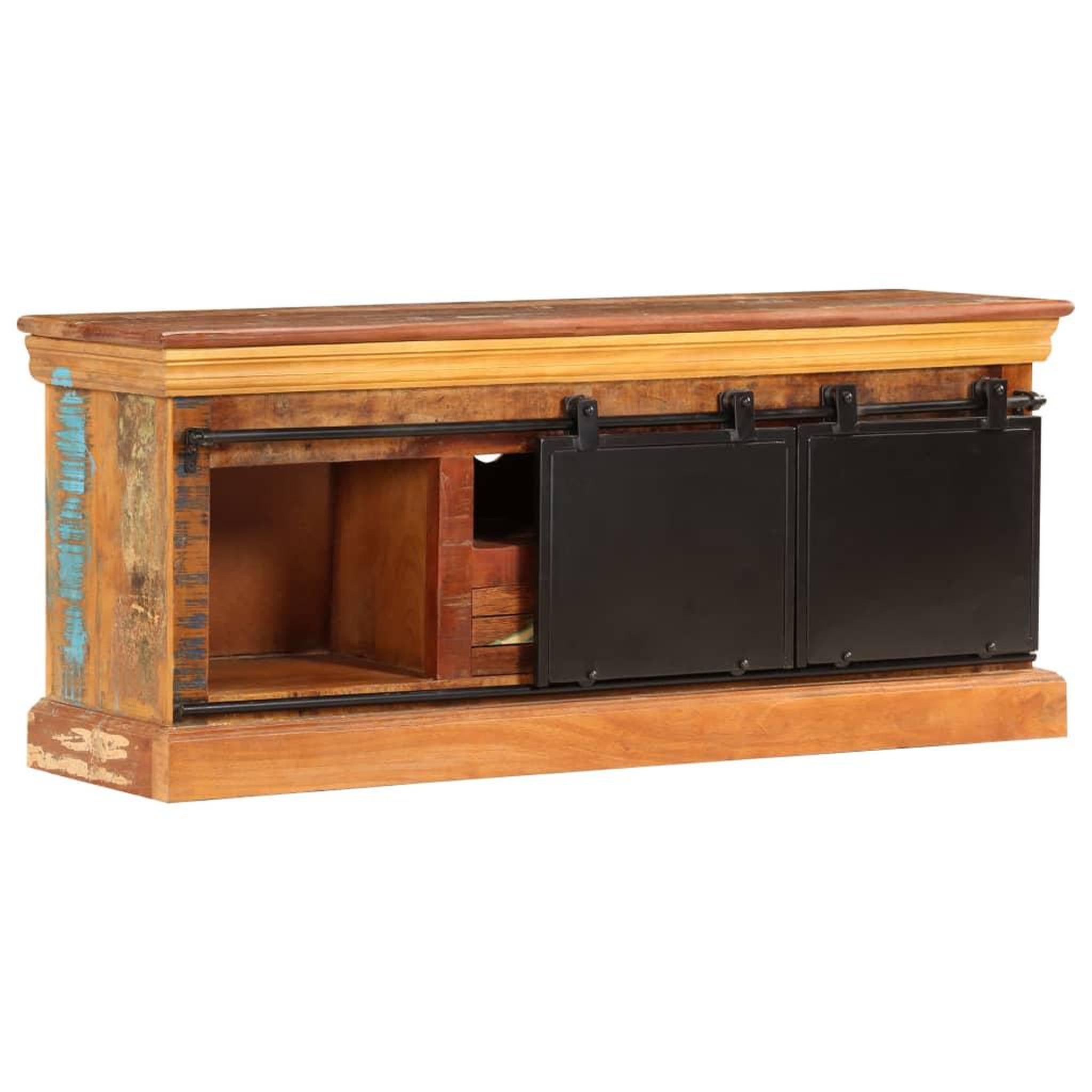 Voir la diapositive 4 : VIDAXL Meuble tv 110 x 30 x 45 cm bois de recuperation massif