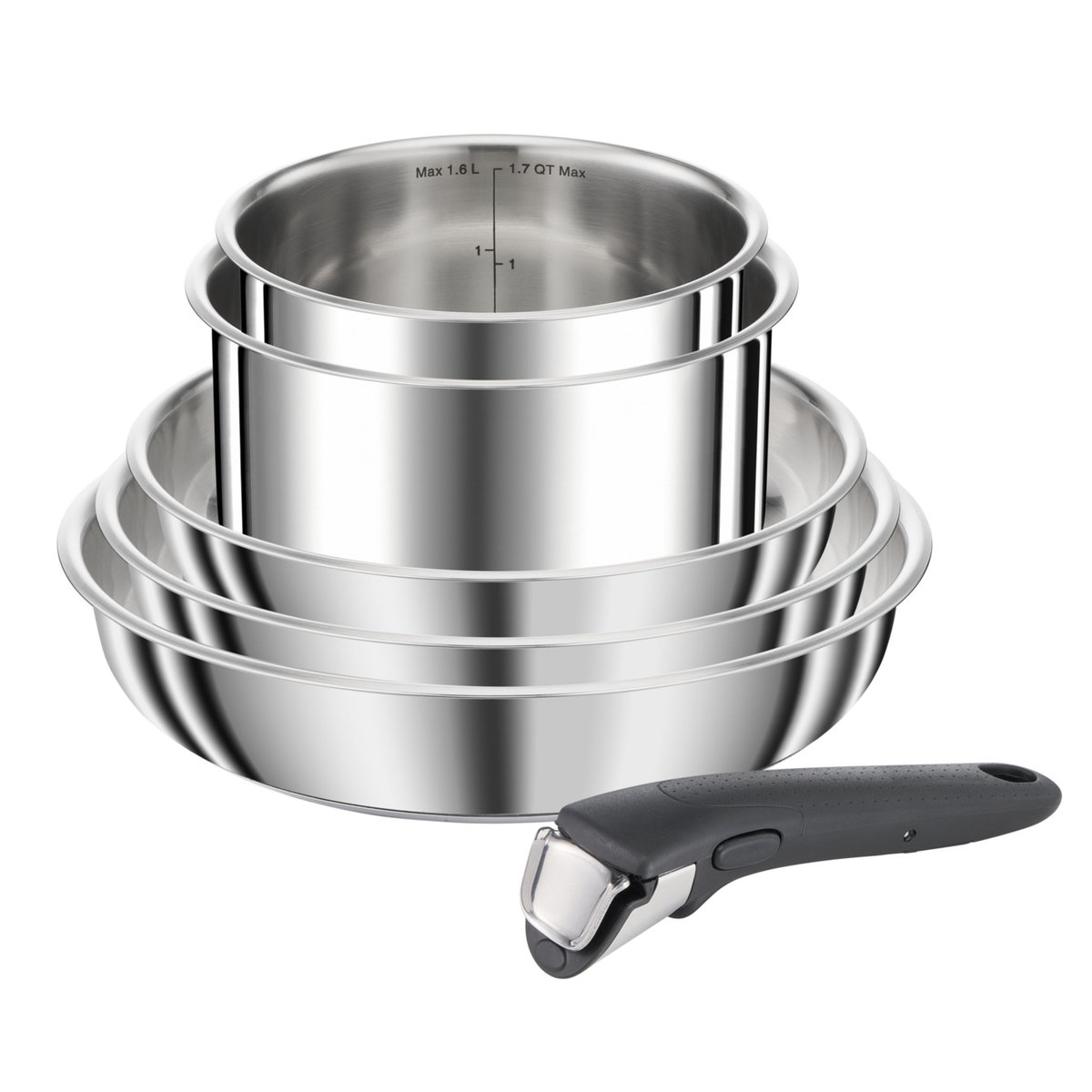 SEB Batterie de cuisine induction 6 pièces inox