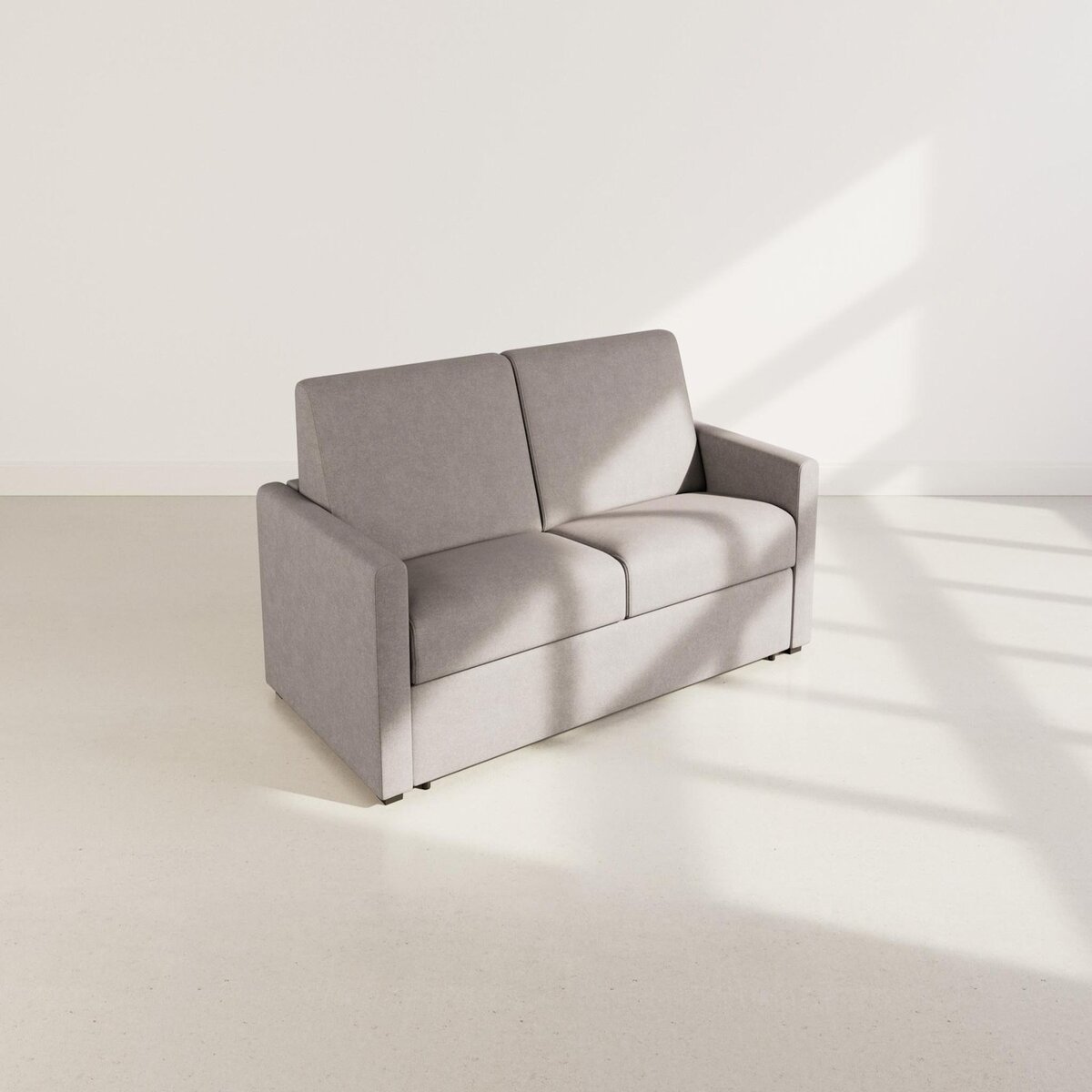 BEST MOBILIER Julia - canapé 3 places convertible express couchage quotidien 140 cm matelas 18 cm en tissu