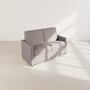 Voir la diapositive 3 : BEST MOBILIER Julia - canapé 3 places convertible express couchage quotidien 140 cm matelas 18 cm en tissu