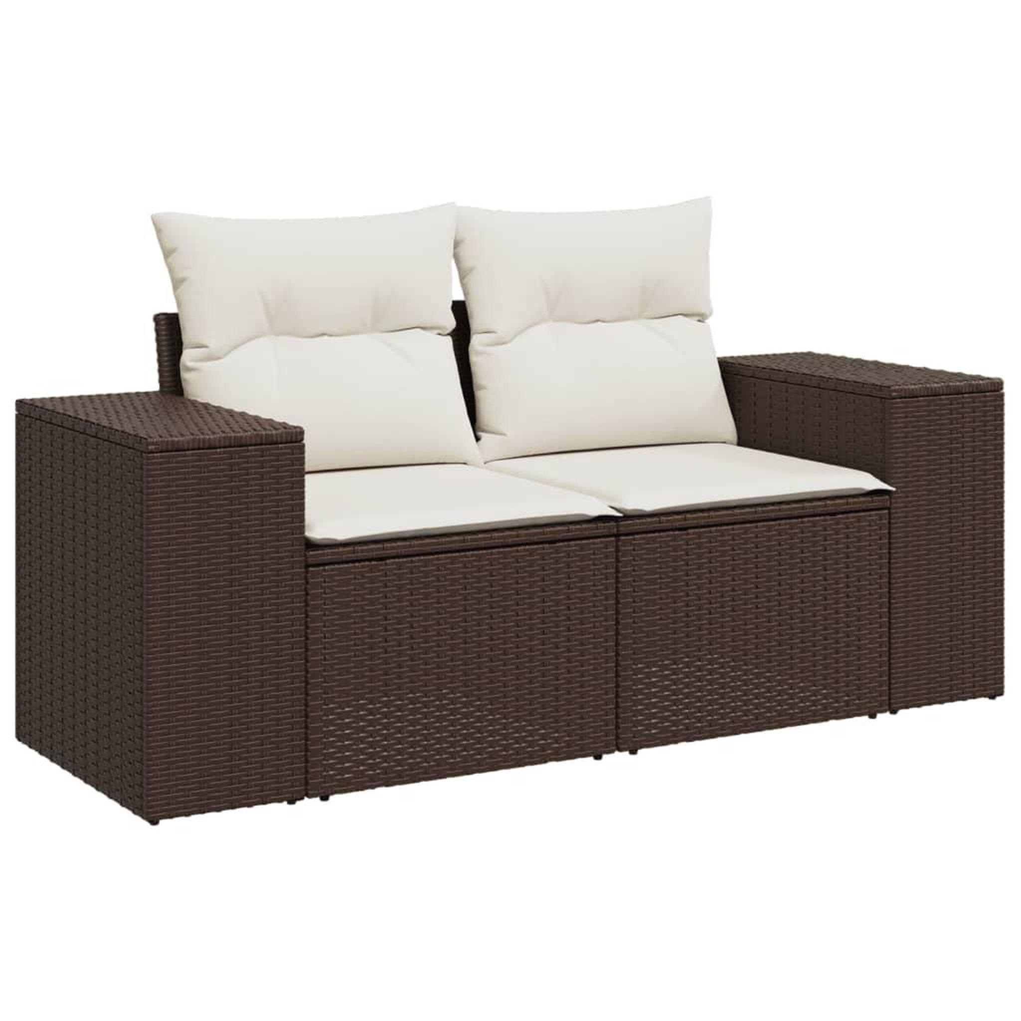 Voir la diapositive 4 : VIDAXL Salon de jardin et coussins 11 pcs marron resine tressee