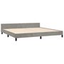 Voir la diapositive 5 : VIDAXL Cadre de lit sans matelas gris clair 200x200 cm velours