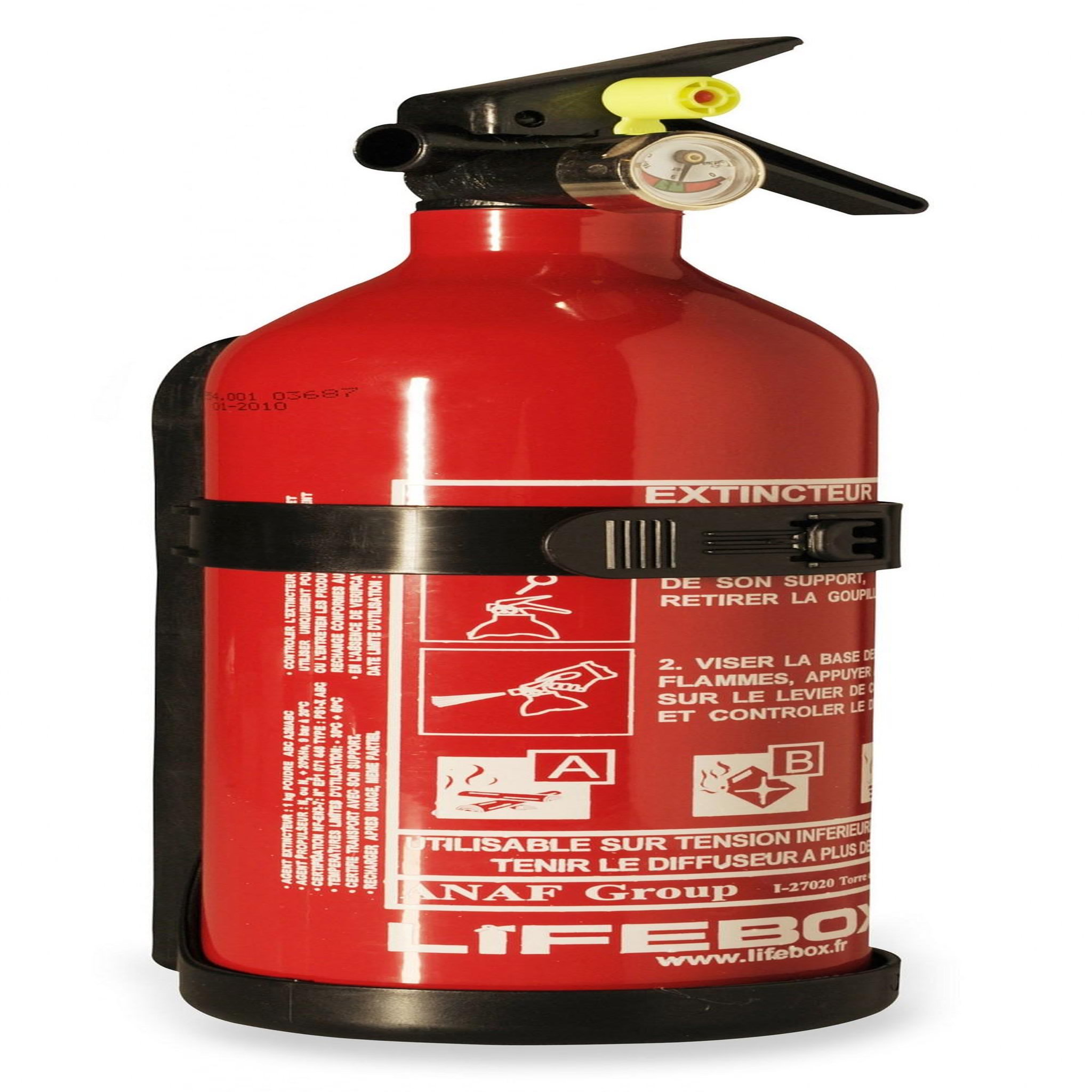 LIFEBOX Extincteur 1 kg avec manomètre nf LIFEBOX