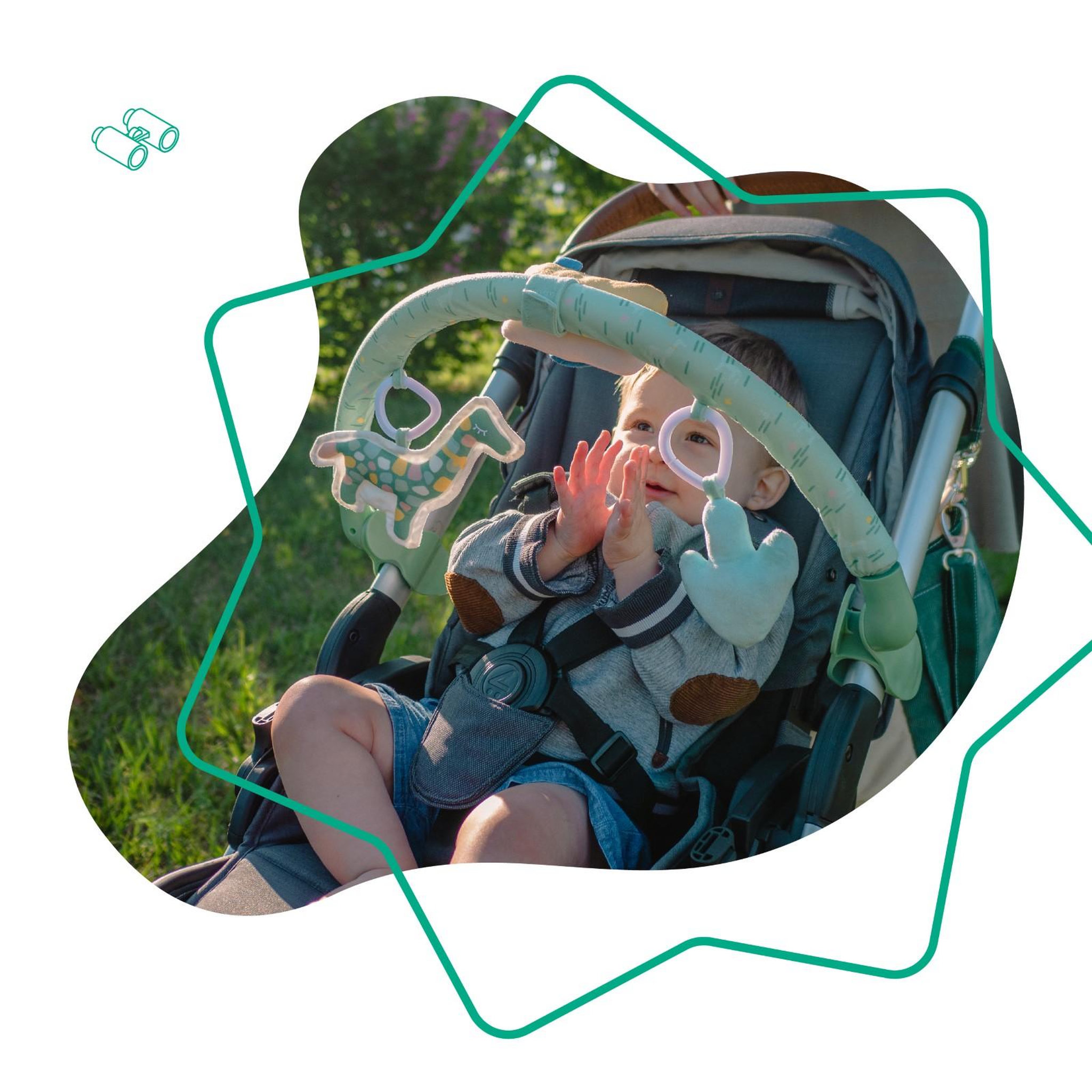 Voir la diapositive 2 : BADABULLE Arche d'activités Badabulle - Universelle - 3 jouets sensoriels