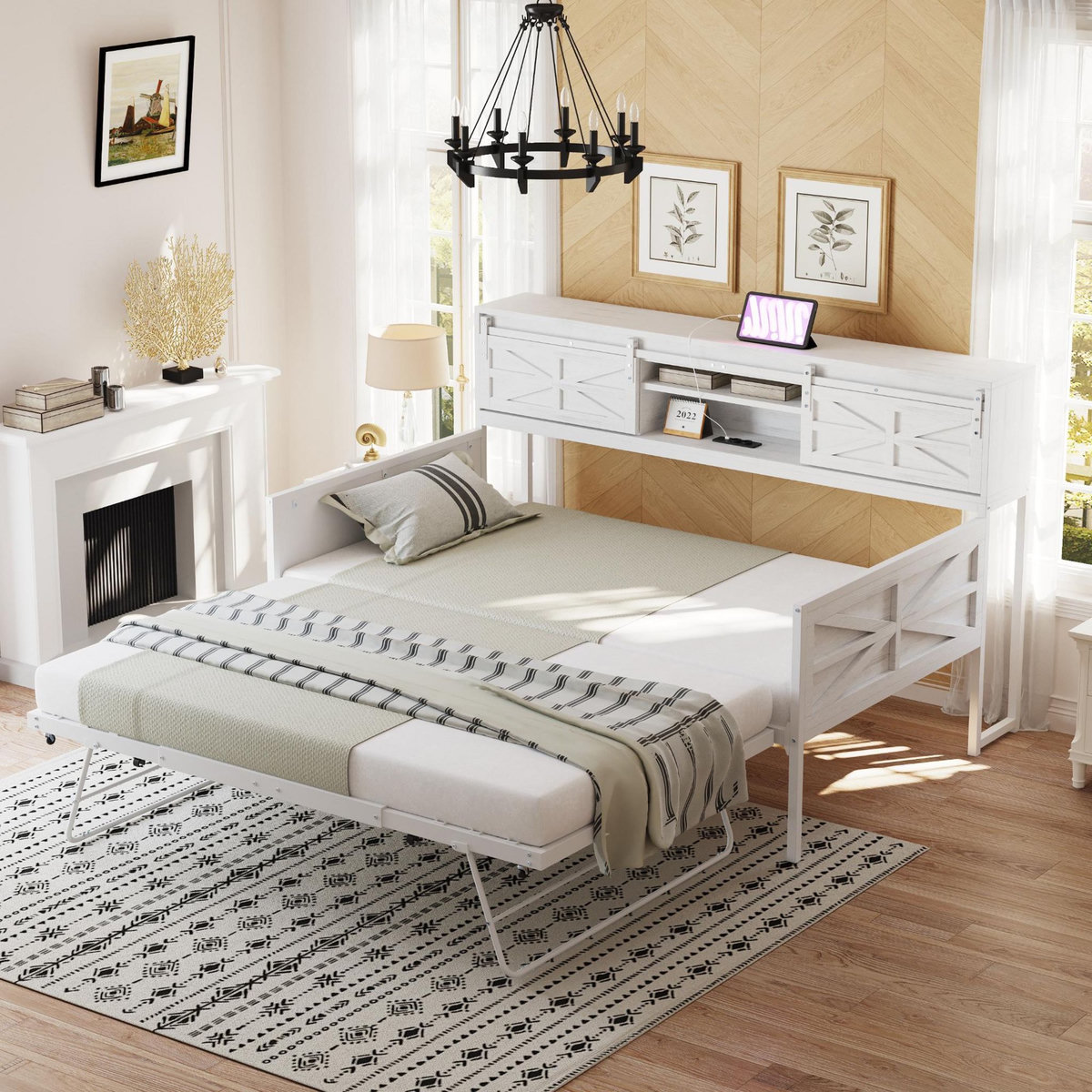 MERAX Lit gigogne 90x200cm