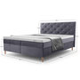 Voir la diapositive 6 : BEST MOBILIER Louis - lit boxspring - 180x200 - en velours - coffres et surmatelas inclus