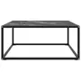 VIDAXL Table basse Noir avec verre marbre noir 80x80x35 cm