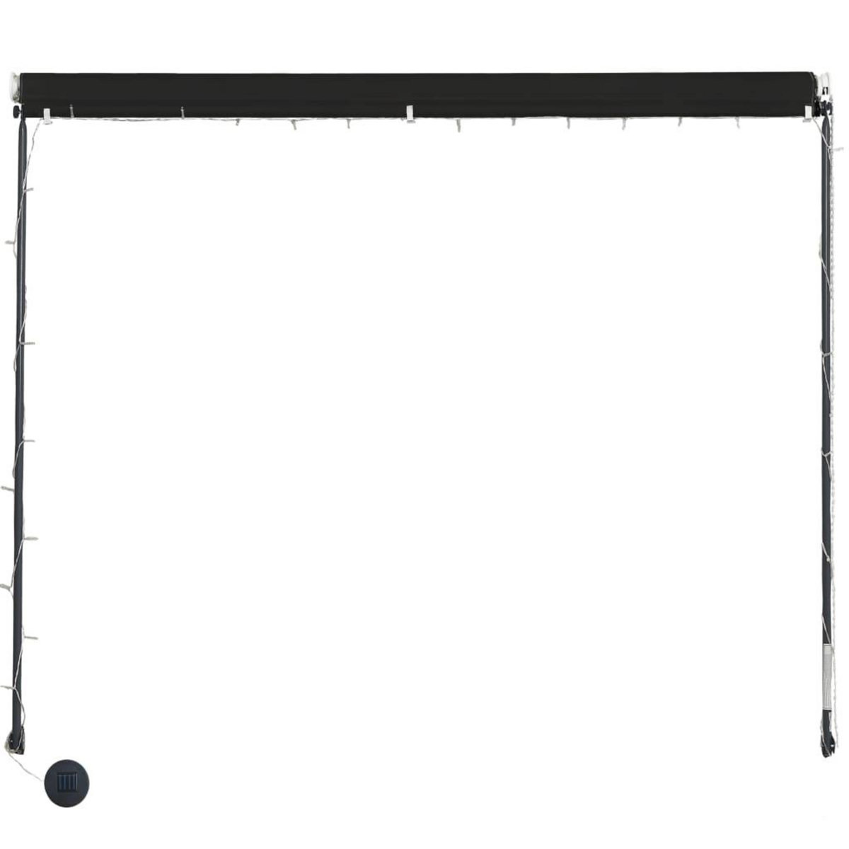 VIDAXL Auvent retractable avec LED 250x150 cm Anthracite
