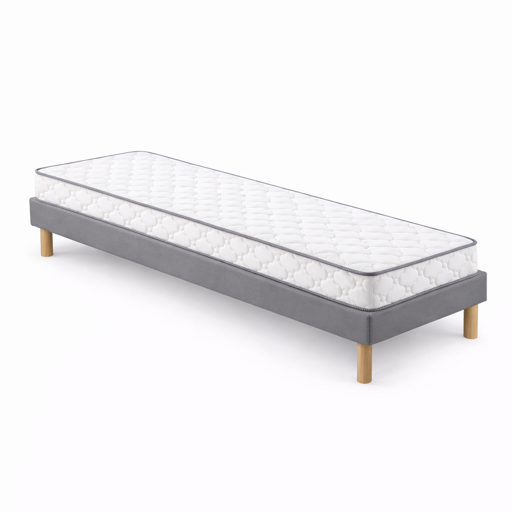 Voir la diapositive 2 : KING OF DREAMS Ensemble Sommier Tapissier et Matelas Soutien Très Ferme
