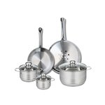 ELO Ensemble de 2 Poêles de cuisson 24 et 28 cm et 3 faitouts 12, 14 et 20 cm Elo Profi Brillant