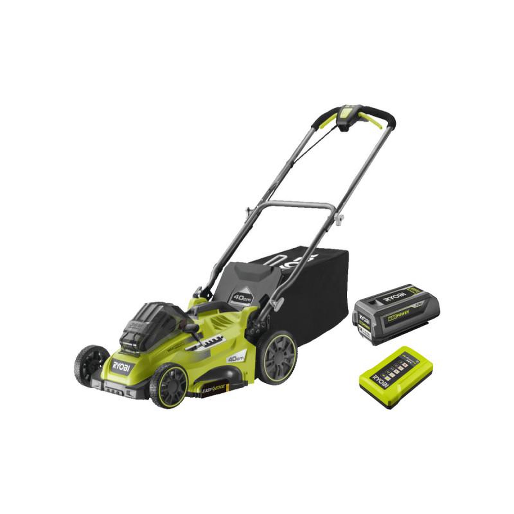 Voir la diapositive 1 : Ryobi Tondeuse RYOBI 36V - coupe 40cm - 1 batterie 5,0Ah - 1 chargeur - RLM36X41H50PG
