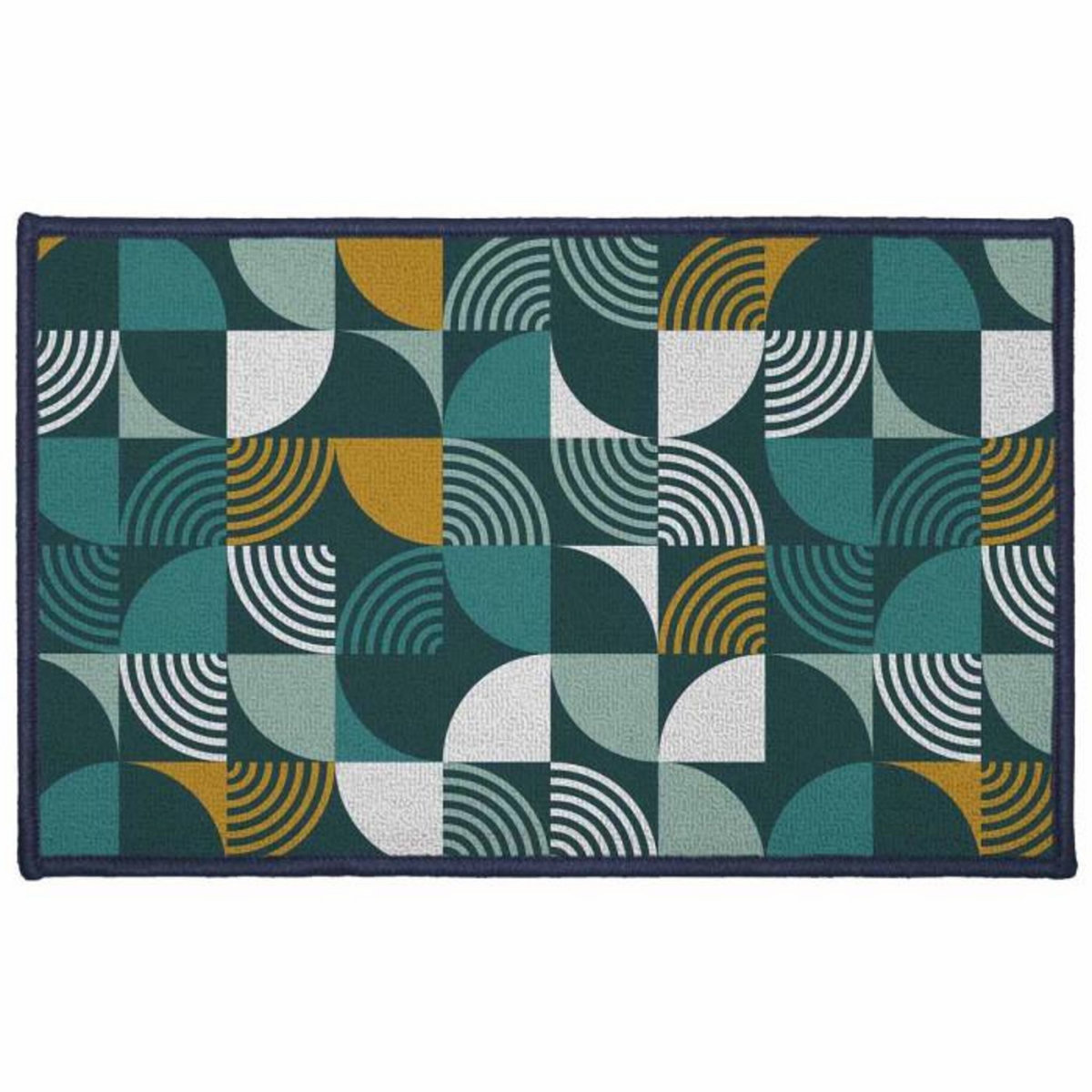 Paris Prix Tapis Déco Imprimé  Rythmo  50x80cm Bleu