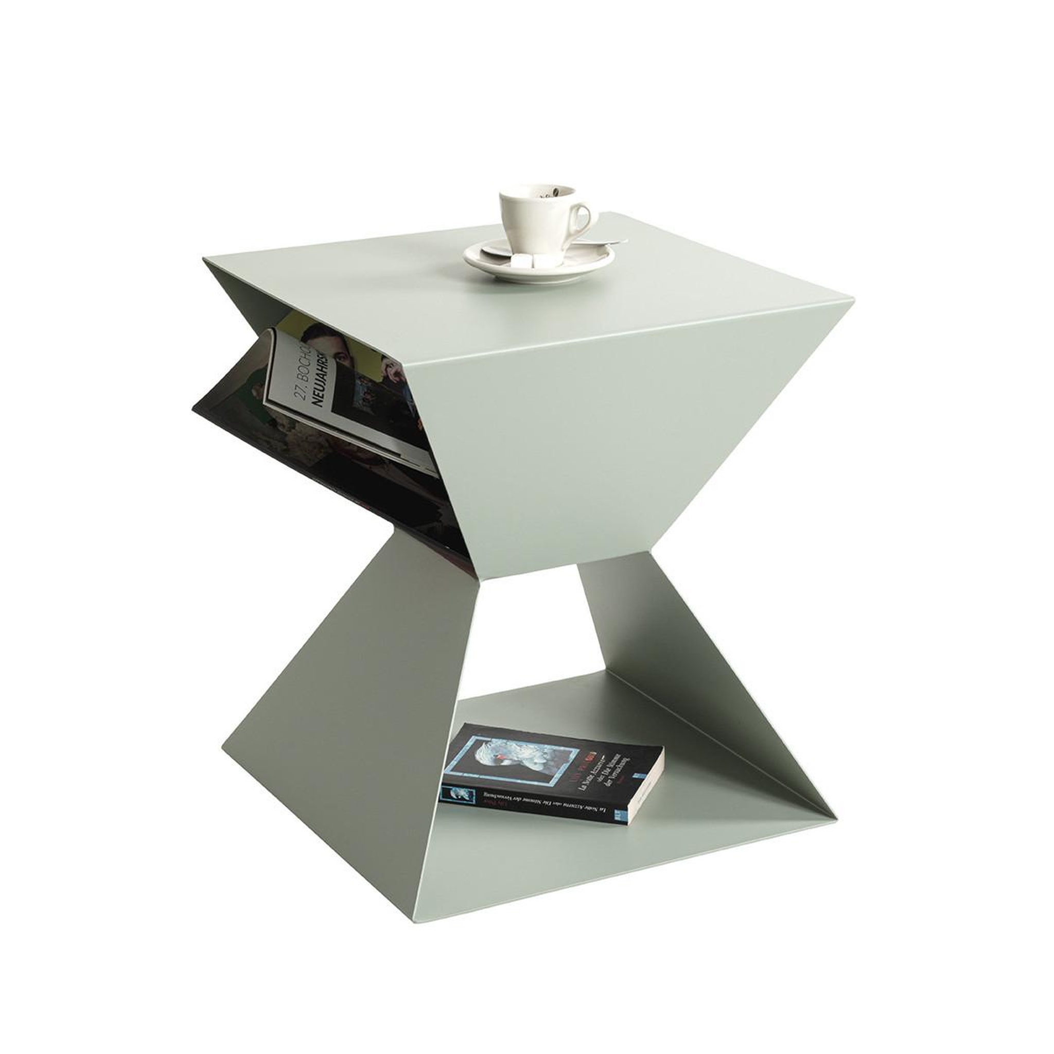 Voir la diapositive 4 : Paris Prix Table d'Appoint Design  Sablier  45cm Vert Sauge
