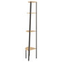 Voir la diapositive 4 : VIDAXL Etagere d'angle 4 niveaux Marron clair et noir 45,5x31,5x150 cm