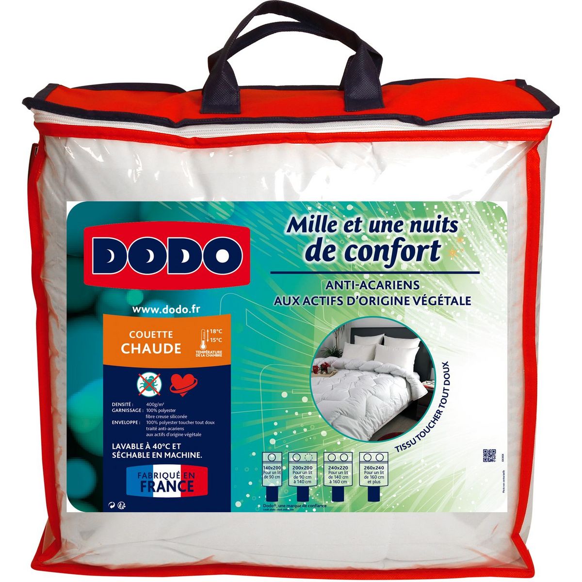 DODO Couette chaude en microfibre anti-acariens MILLE ET UNE NUITS
