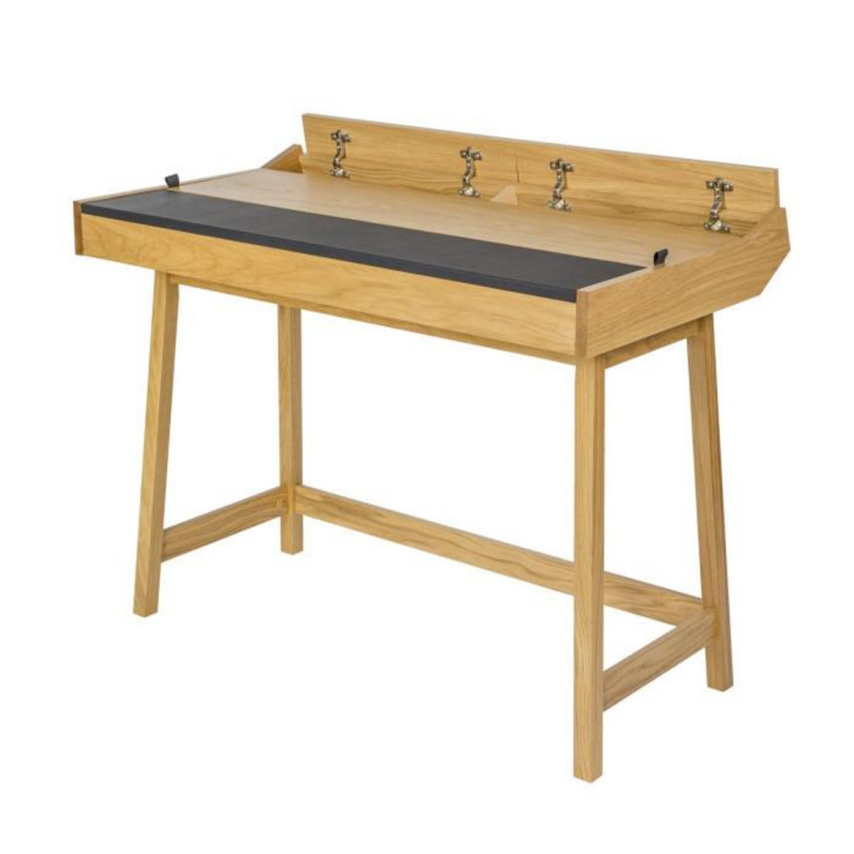 Paris Prix Bureau Secrétaire avec Rangement  Brompton  108cm Chêne & Noir