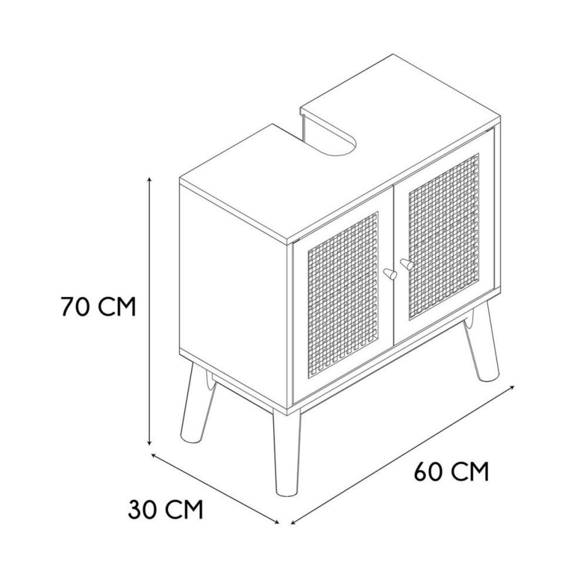 The Home Deco Factory Meuble sous vasque Bali