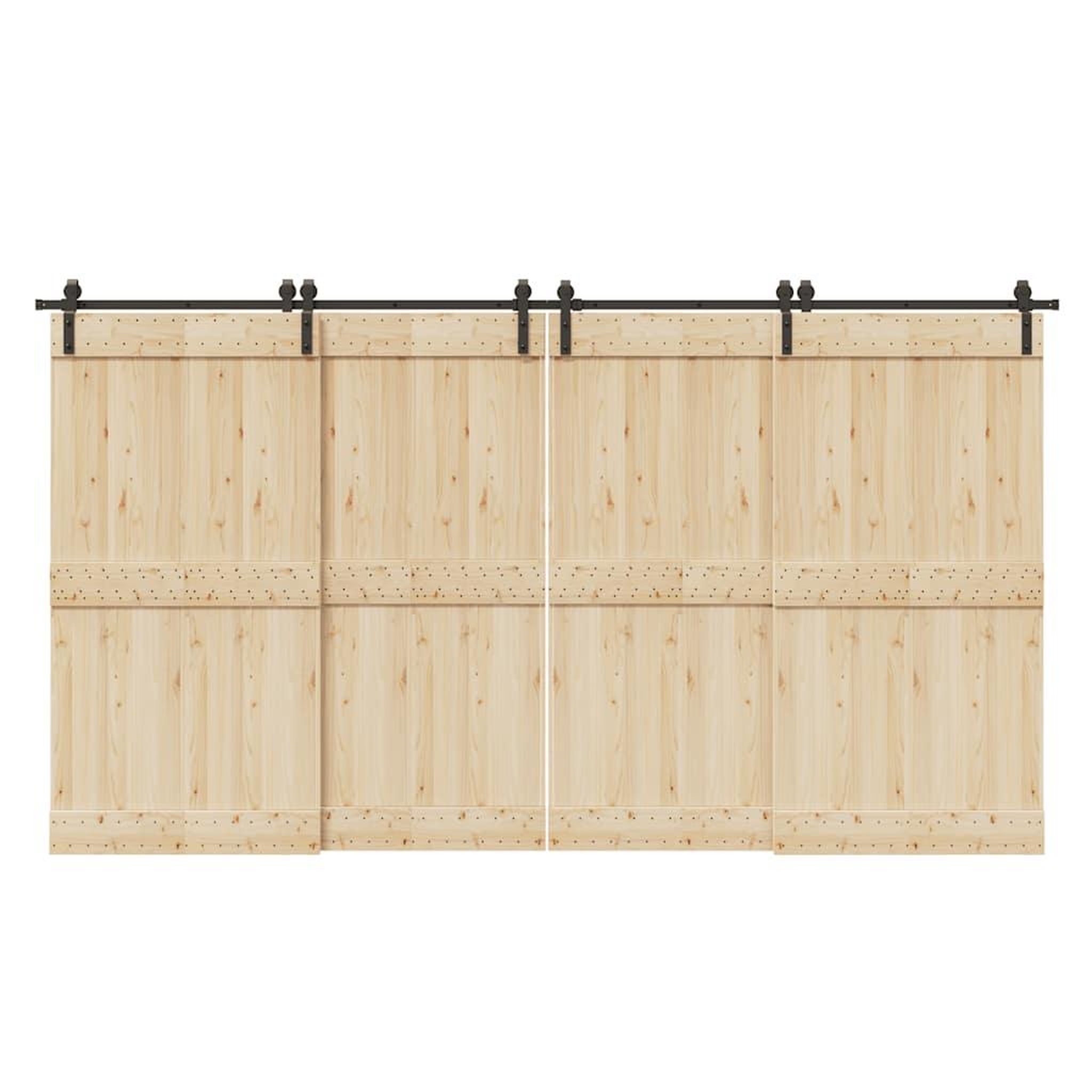 VIDAXL Kit de quincaillerie de porte coulissante 400 cm acier noir