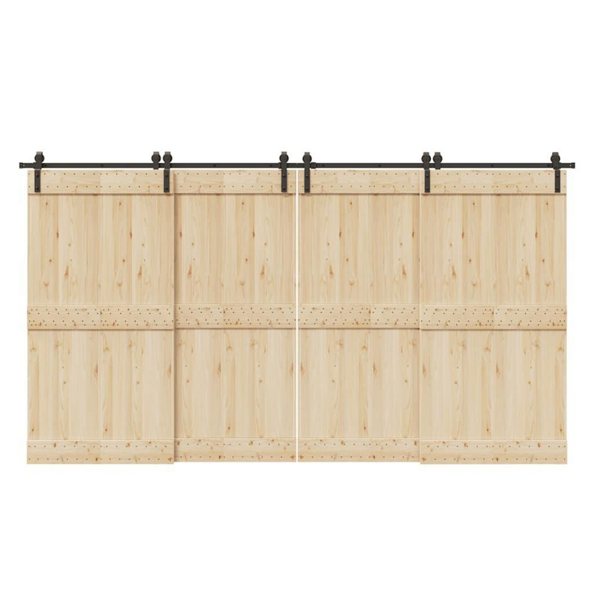 VIDAXL Kit de quincaillerie de porte coulissante 400 cm acier noir