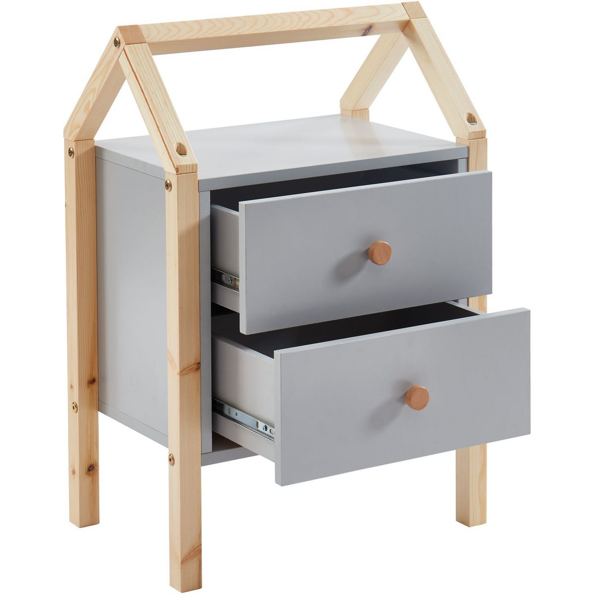 Table de chevet enfant  2 tiroirs L46cm CLEM