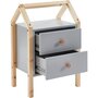 Voir la diapositive 2 : Table de chevet enfant  2 tiroirs L46cm CLEM