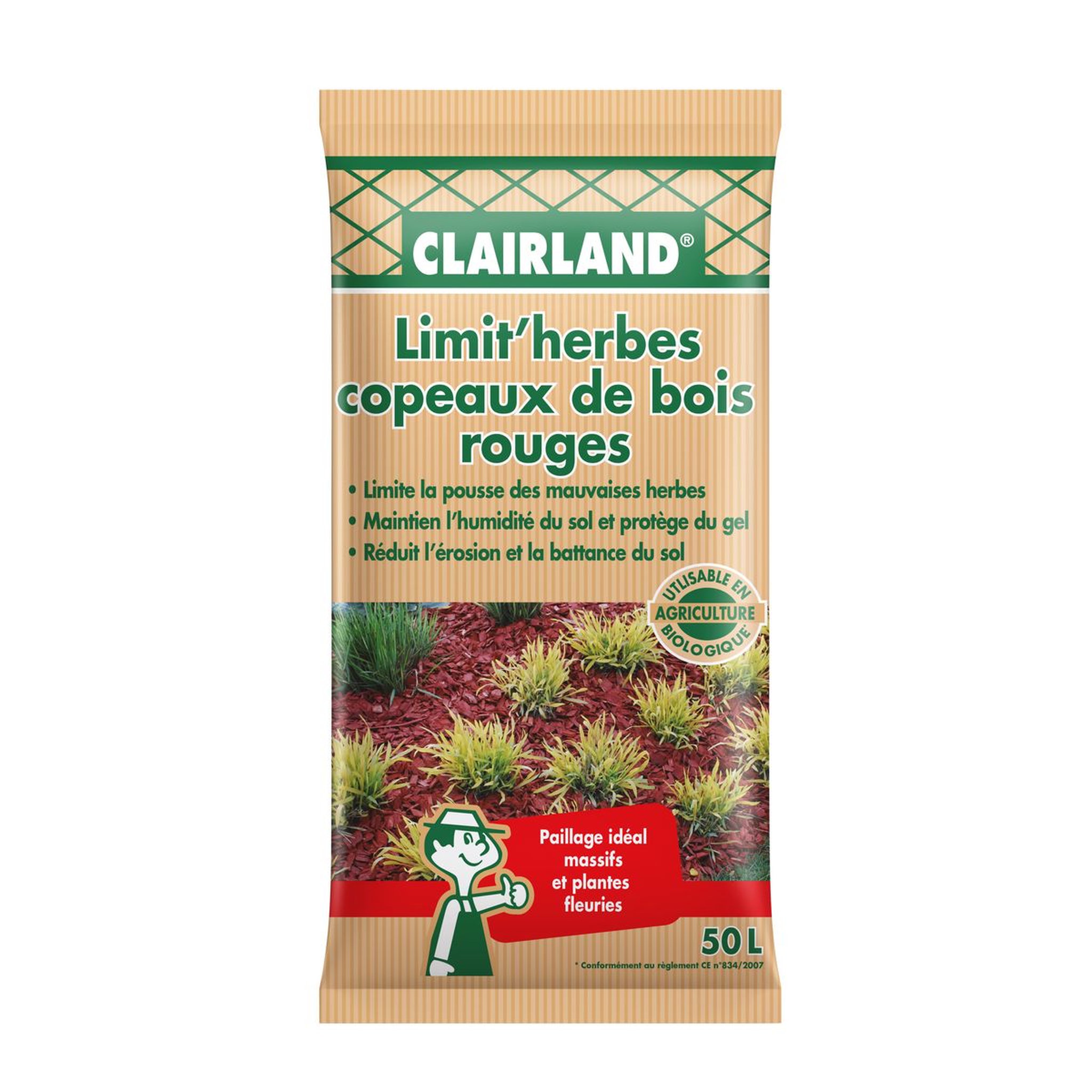 CLAIRLAND COPEAUX BOIS ROUGE 50L