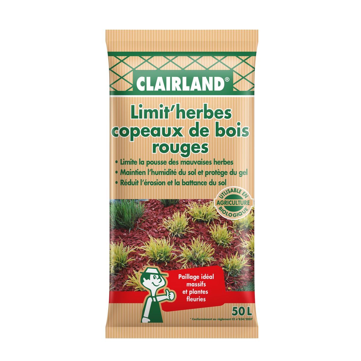 CLAIRLAND COPEAUX BOIS ROUGE 50L
