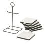 Voir la diapositive 3 : Paris Prix Lot de 6 Dessous de Verre  Tokyo  23cm Noir & Blanc