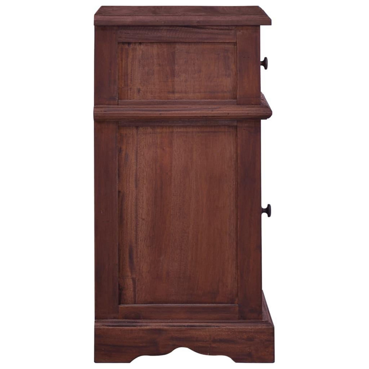 VIDAXL Table de chevet marron classique bois d'acajou massif