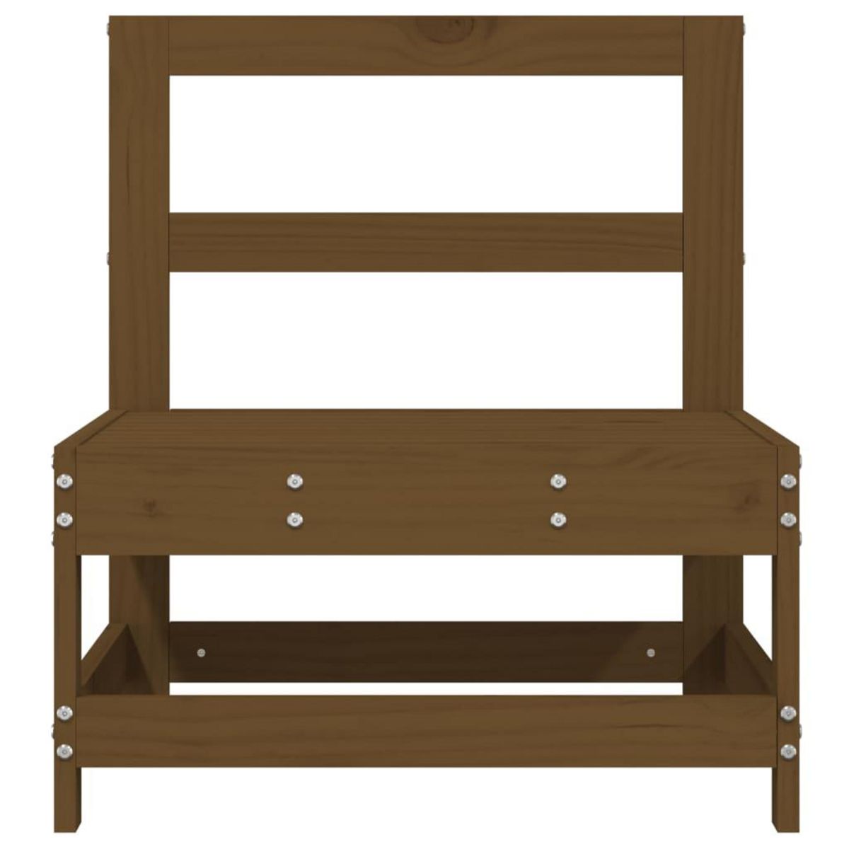 VIDAXL Canapes centraux de jardin 2 pcs marron miel bois de pin solide