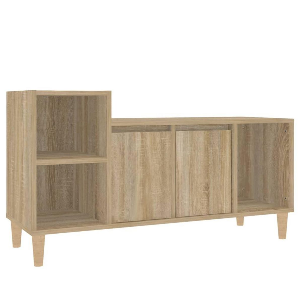 VIDAXL Meuble TV Chene sonoma 100x35x55 cm Bois d'ingenierie