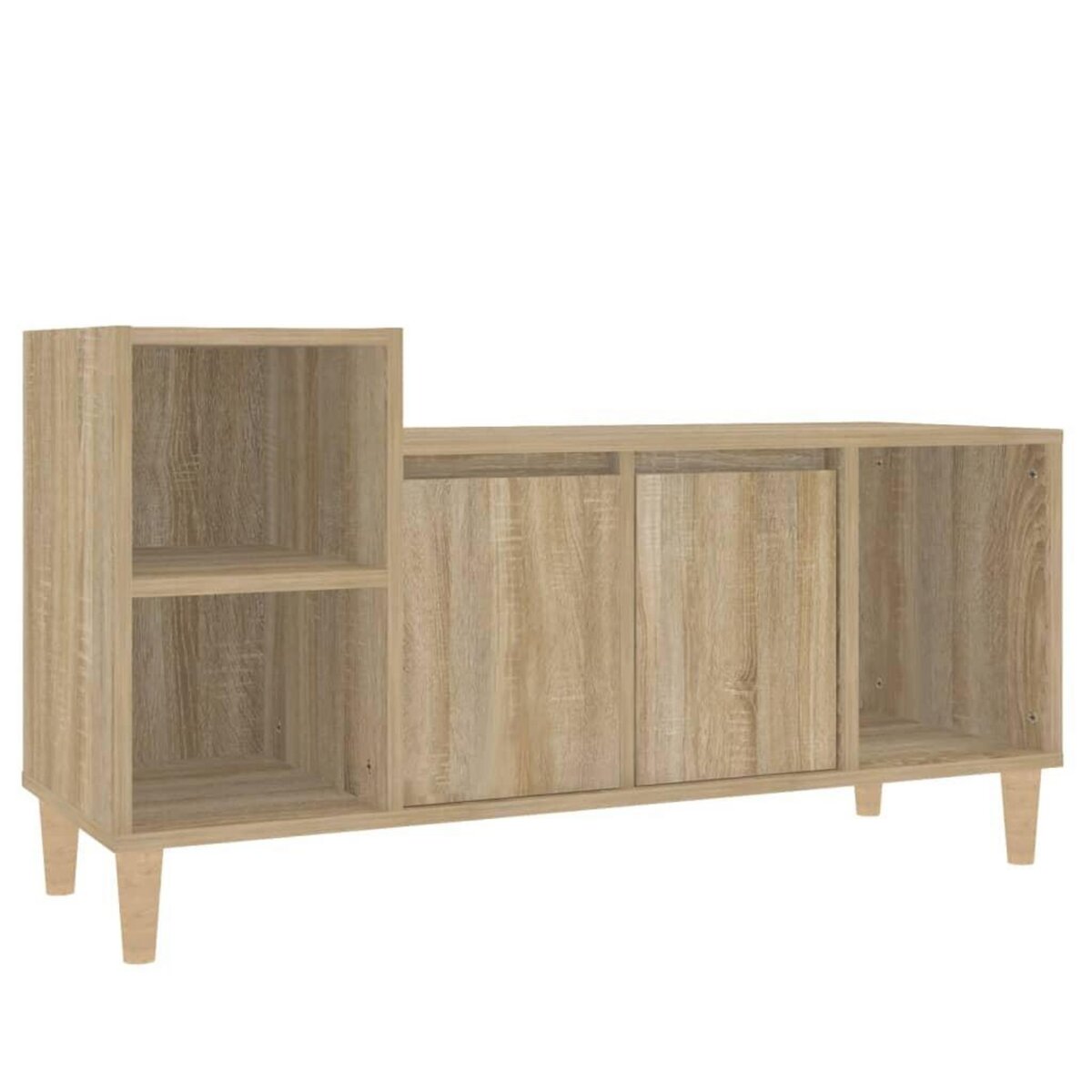 VIDAXL Meuble TV Chene sonoma 100x35x55 cm Bois d'ingenierie