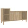 Voir la diapositive 2 : VIDAXL Meuble TV Chene sonoma 100x35x55 cm Bois d'ingenierie