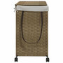 Voir la diapositive 5 : VIDAXL Panier a linge avec roulettes 60x35x60,5 cm resine tressee