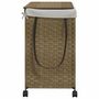 Voir la diapositive 5 : VIDAXL Panier a linge avec roulettes 60x35x60,5 cm resine tressee