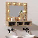 VIDAXL Armoire de miroir avec LED Chêne sonoma 60x31,5x62 cm