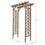 Voir la diapositive 3 : OUTSUNNY Arche de jardin arche à rosiers style exotique dim. 140L x 65l x 200H cm bois de sapin
