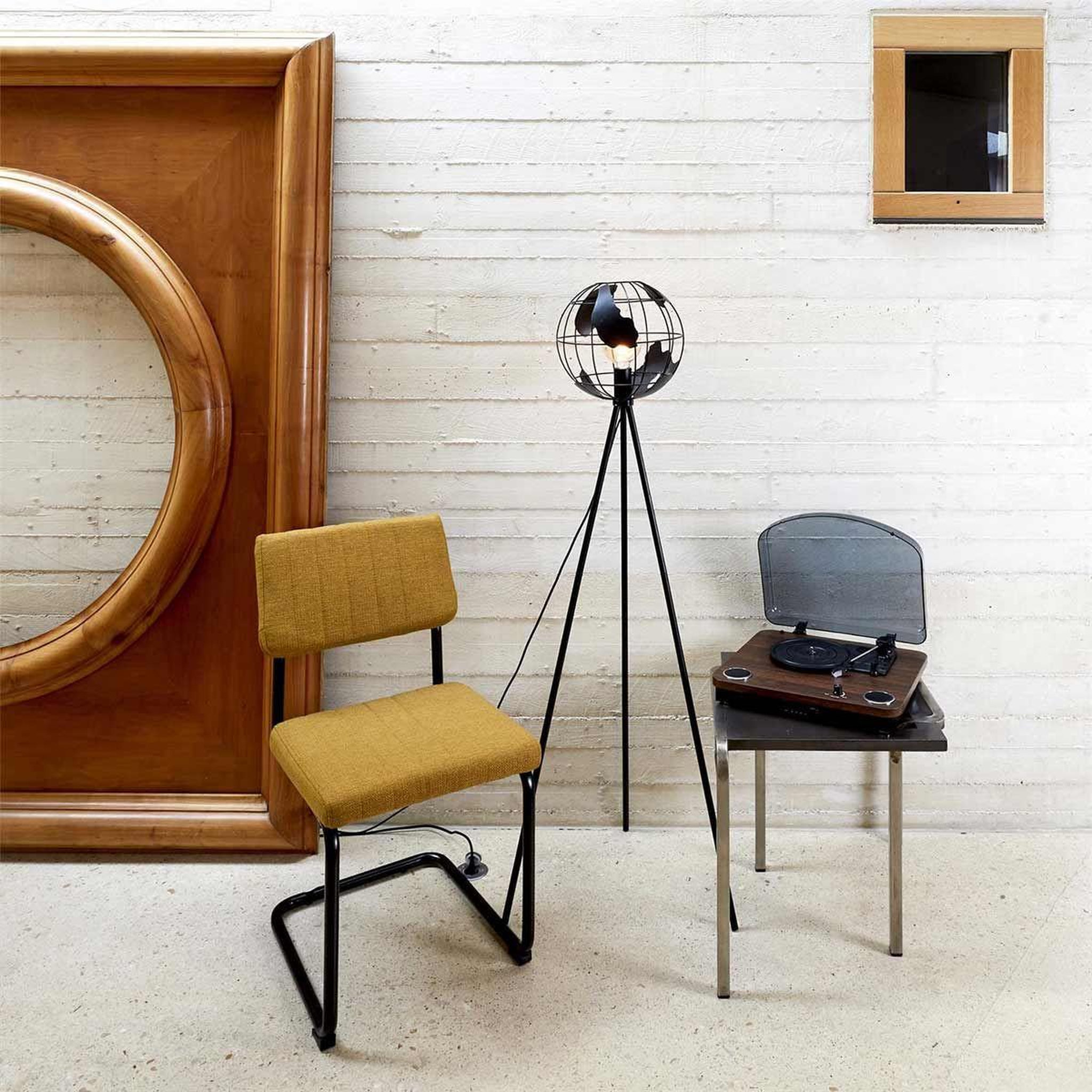 Voir la diapositive 5 : The Home Deco Factory Lampadaire design en métal  globe  158cm noir