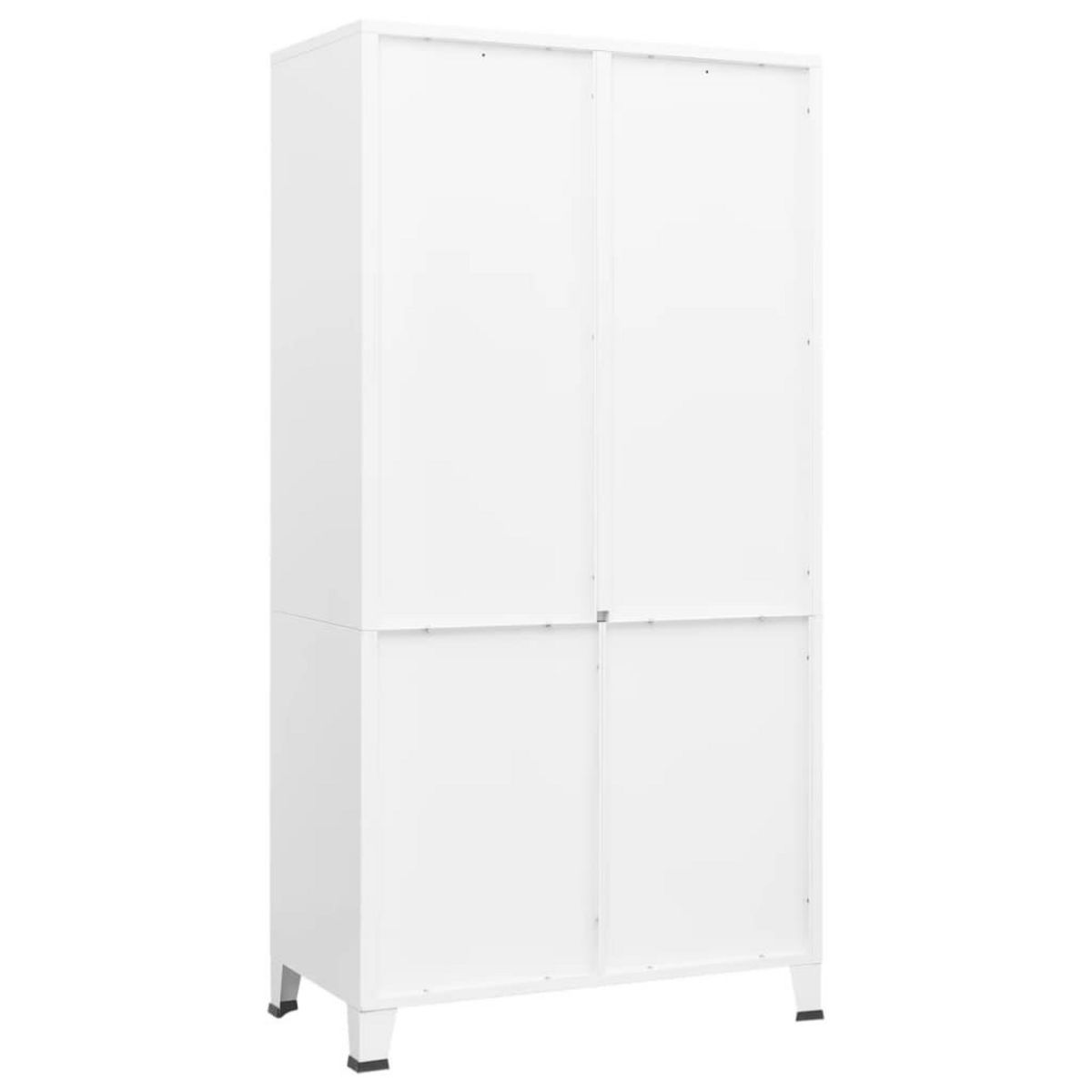 VIDAXL Garde-robe Blanc 90x50x180 cm Metal