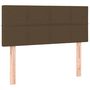 Voir la diapositive 2 : VIDAXL Tete de lit Marron Fonce 90x5x78/88 cm Tissu