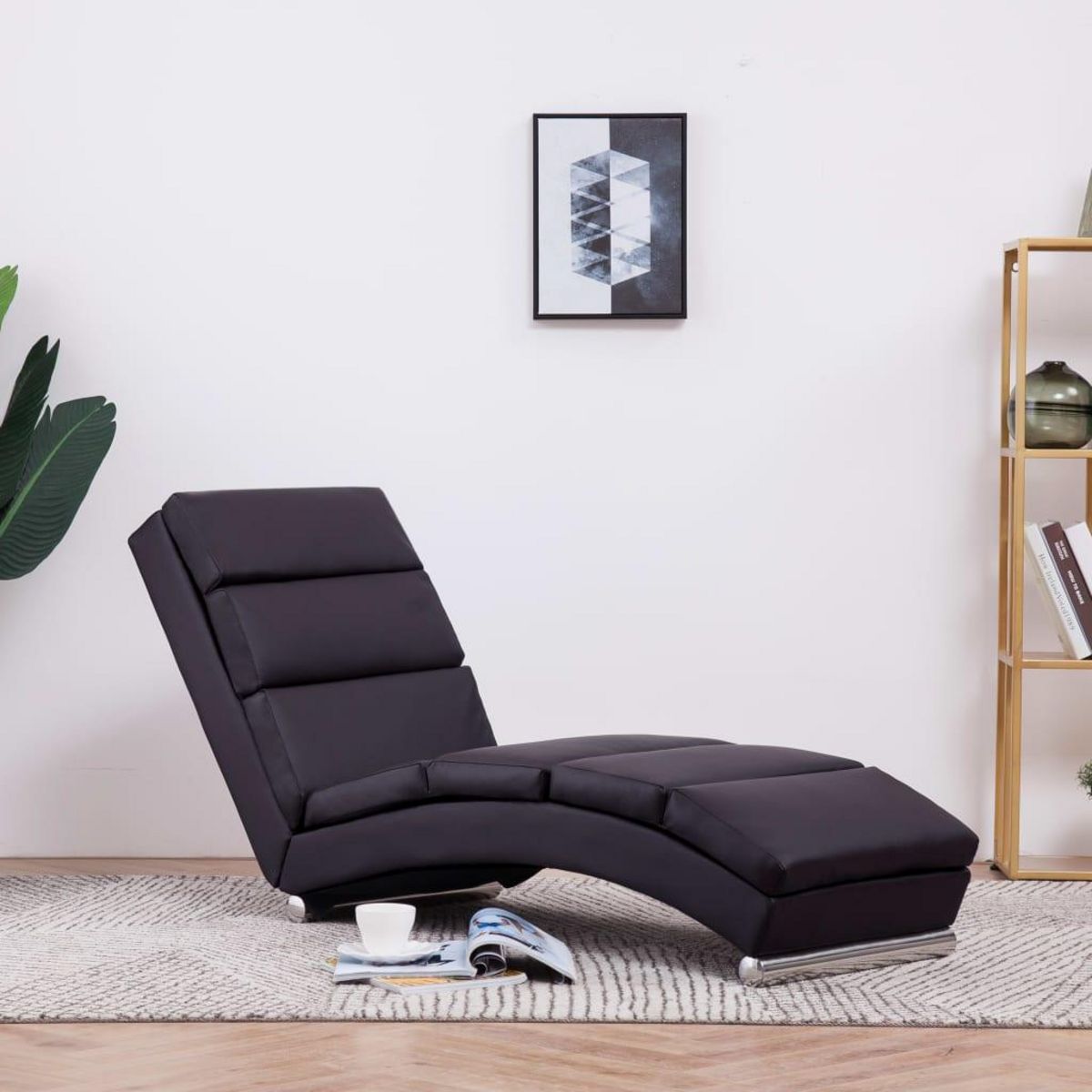 VIDAXL Chaise longue Marron Similicuir