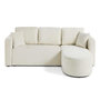 Voir la diapositive 1 : BEST MOBILIER Miro - canapé d'angle réversible - 4 places - convertible avec coffre - en velours texturé